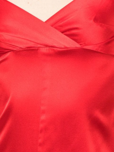 ALEXIS 泡泡袖连衣裙 - 红色