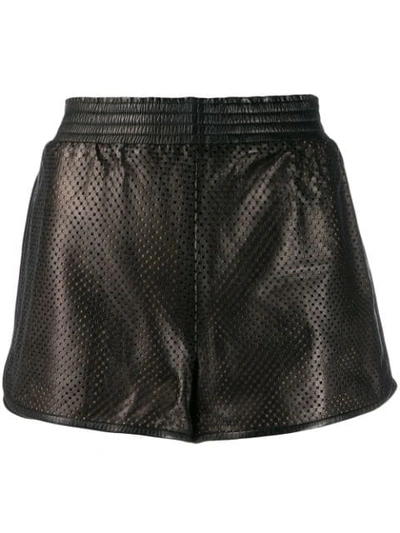 Pre-owned Emilio Pucci 2000's Perforated Shorts In Brown