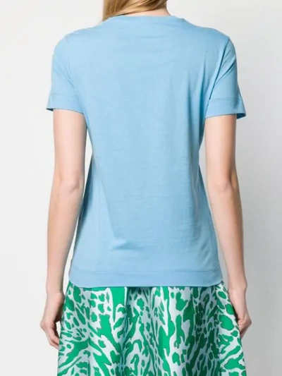 Shop Emilio Pucci Logo Embellished T-shirt In Blue