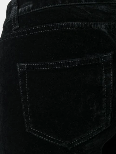Shop Saint Laurent Cropped Fitted Jeans In Black