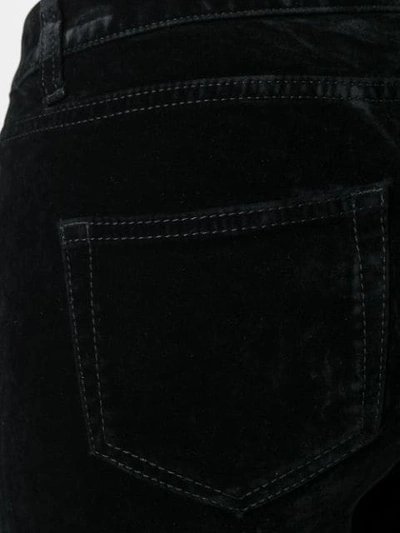 Saint Laurent Cropped Bootcut Jeans In Black