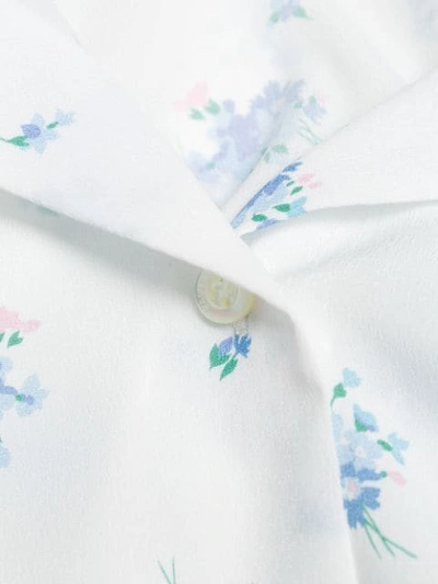 Shop Balenciaga Floral Short Sleeved Shirt In White