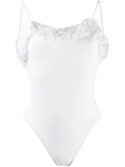 Shop La Reveche Hanan Swimsuit In White