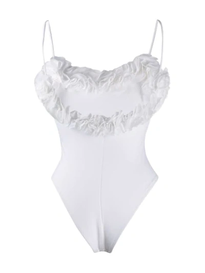 Shop La Reveche Hanan Swimsuit In White