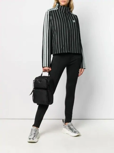 Shop Adidas Originals Striped Track Jacket In Black