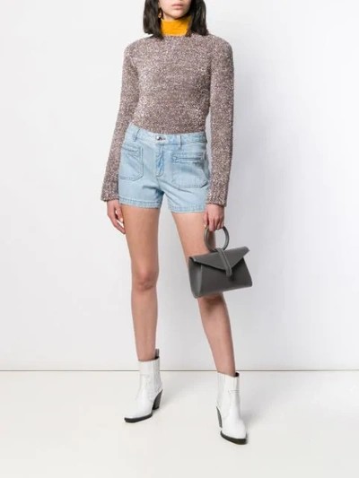 Shop Apc Short Denim Shorts In Blue