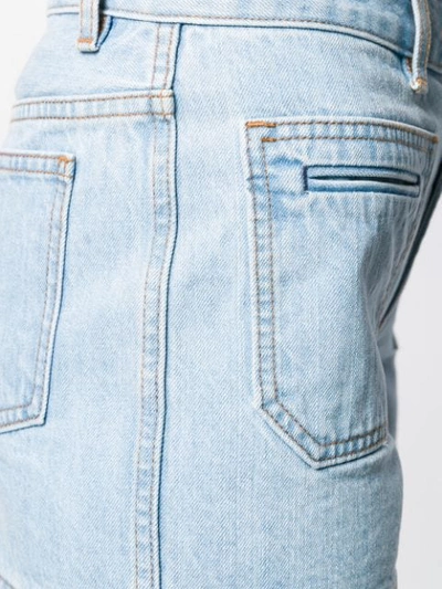 Shop A.p.c. Short Denim Shorts In Blue