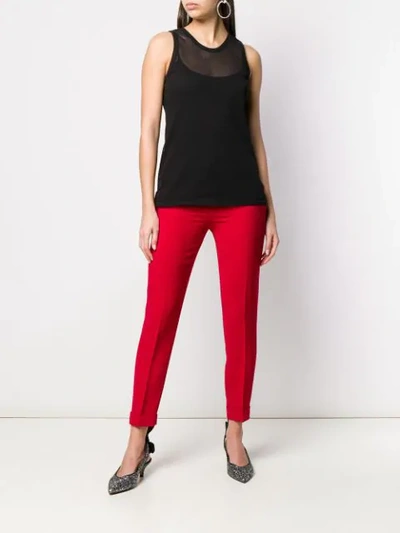 Shop N°21 Skinny Tailored Trousers In Red