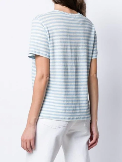 Shop Chinti & Parker Soleil Striped Knitted Top In Blue