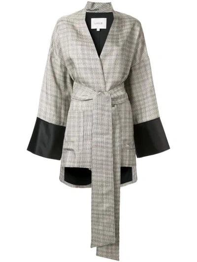 Shop Layeur Tie-waist Kimono In Multicoloured