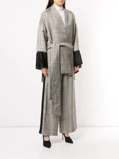 Shop Layeur Tie-waist Kimono In Multicoloured