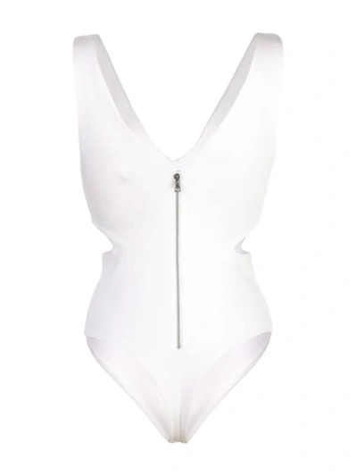 Shop Alice And Olivia Marley Cut-out Bodysuit In White