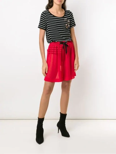 Shop À La Garçonne Chiffon Shorts In Red