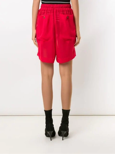 Shop À La Garçonne Chiffon Shorts In Red