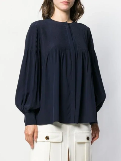 Shop Chloé Flowing Blouse In Blue