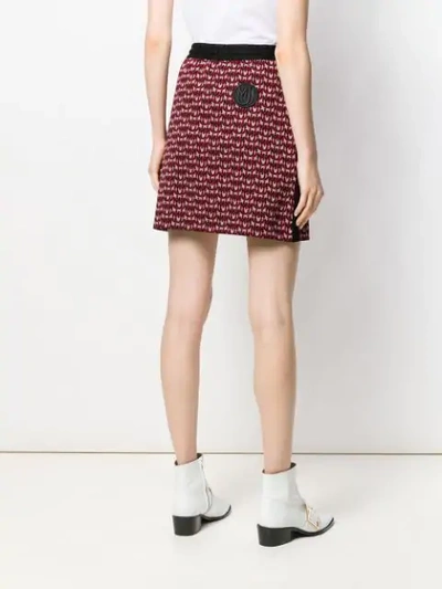 Shop Miu Miu Monogram Jersey Skirt - Multicolour
