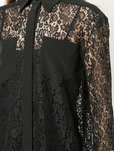 Shop Givenchy Lace Shirt In Black