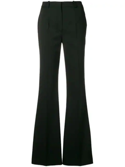 Shop Michael Kors Collection High-waisted Flared Trousers - Black