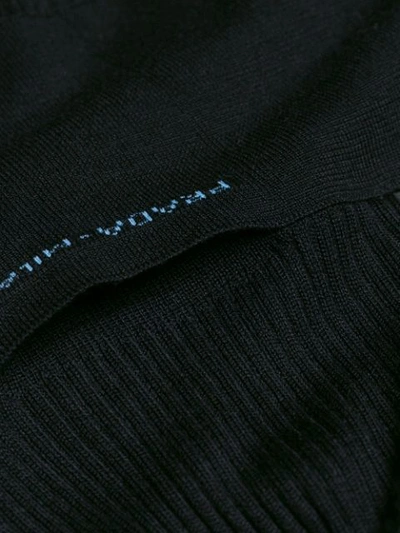 Shop Prada Bi-material Short Sleeve Dress - Black