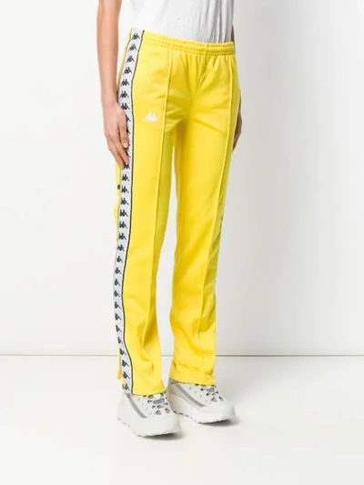 Kappa Logo Stripe Track Pants In Yellow | ModeSens