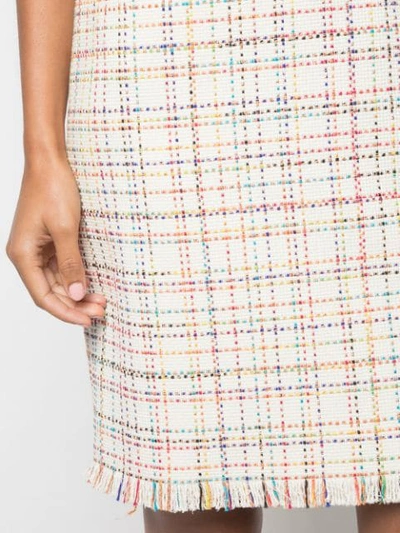 Shop Akris Punto Rainbow Tweed Skirt In Neutrals