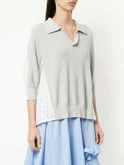 lace panel jumper