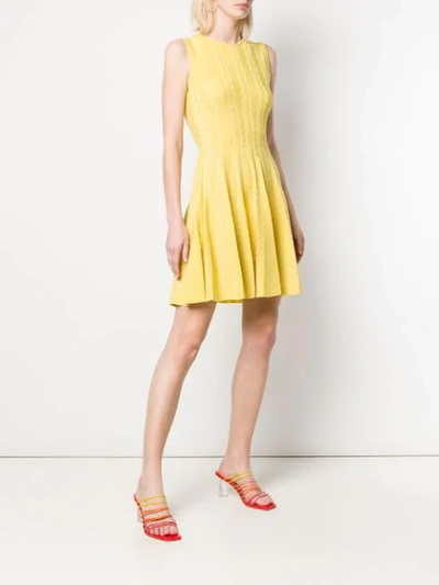 Shop Antonino Valenti Flared Sleeveless Dress In Yellow