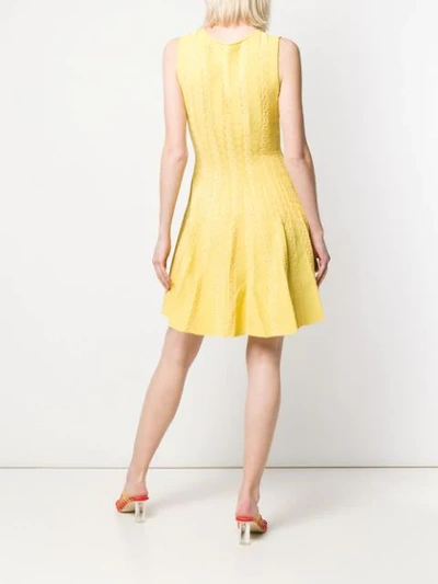 Shop Antonino Valenti Flared Sleeveless Dress In Yellow