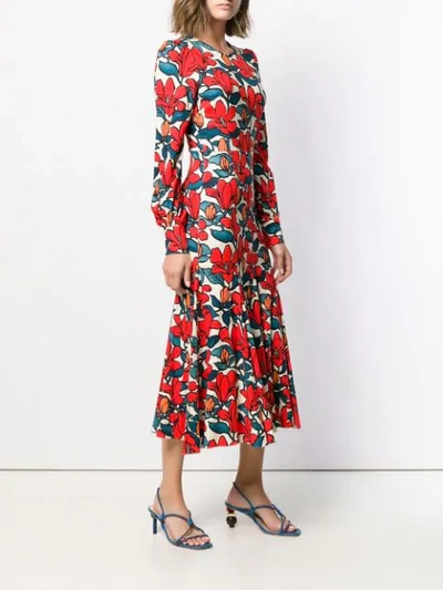 Shop Goat Idol Floral Print Dress In Red
