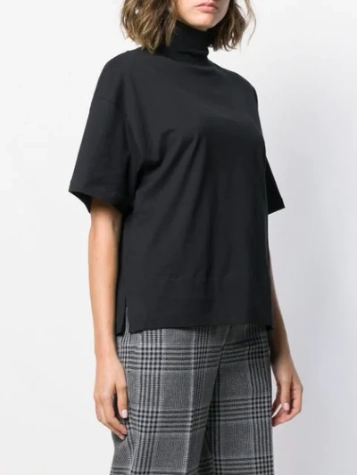 Shop Acne Studios Mock Neck T-shirt In Black