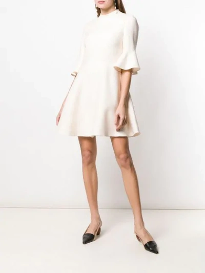 Shop Valentino Flared Mini Dress In White