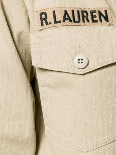 Shop Polo Ralph Lauren Military Shirt In Neutrals