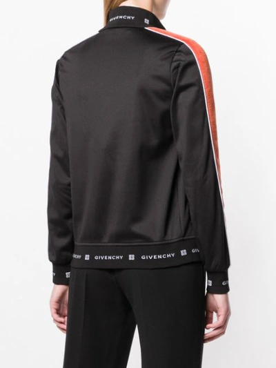 Shop Givenchy Logo Knitted Jacket In Black