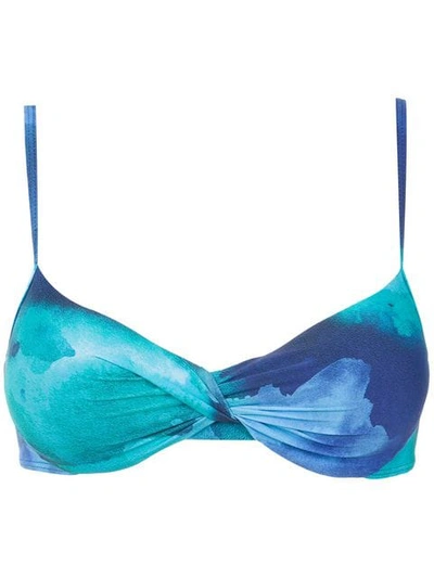 Shop Lygia & Nanny Cassis Bikini Top In Blue