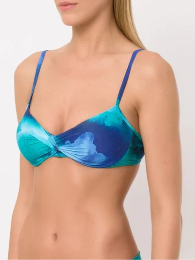 Shop Lygia & Nanny Cassis Bikini Top In Blue