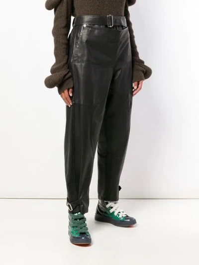 JW ANDERSON FOLD FRONT UTILITY TROUSERS - 黑色
