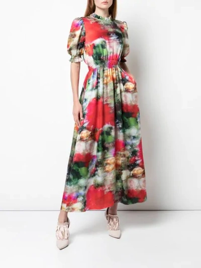 Shop Adam Lippes All-over Print Dress In Red