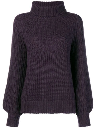 Shop Goat Gerry Roll Neck Sweater - Purple