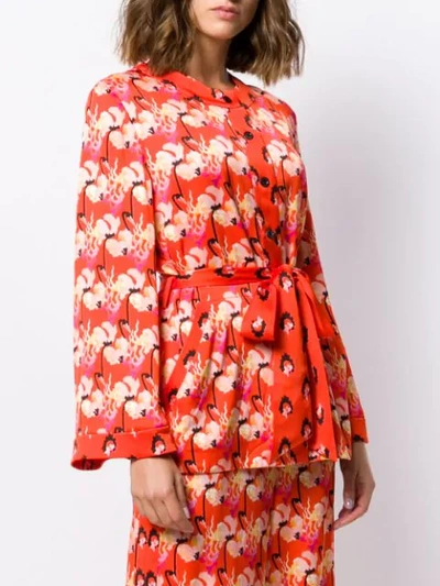 Shop Temperley London Dragonfly Jacket In Red Mix