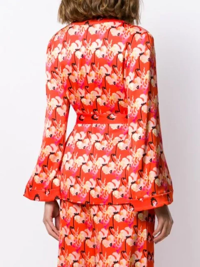 Shop Temperley London Dragonfly Jacket In Red Mix