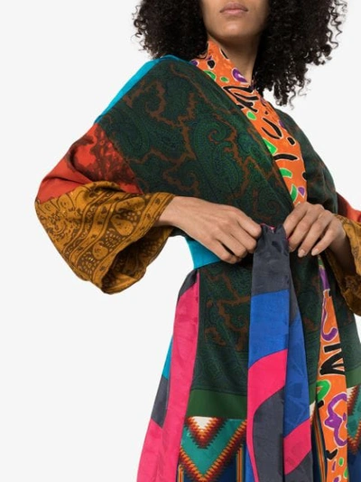 Shop Rianna + Nina Mixed Aztec Print Kimono In Multicolour
