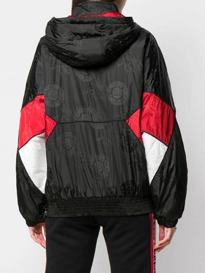 Shop Alexander Wang Oversized Windbreaker In Black/white/red