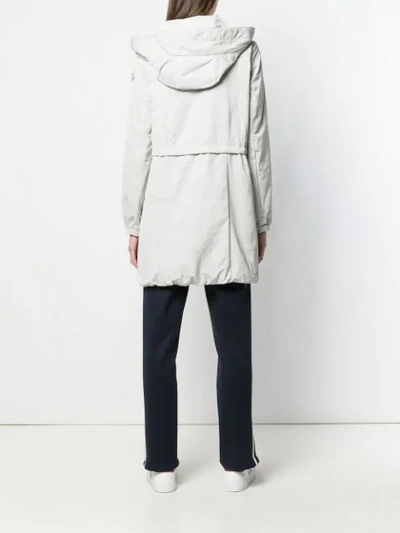 Shop Moncler Trenchcoat Mit Reissverschluss In Neutrals