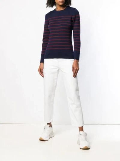 Shop Armor-lux Armor Lux Striped Sweater - Blue