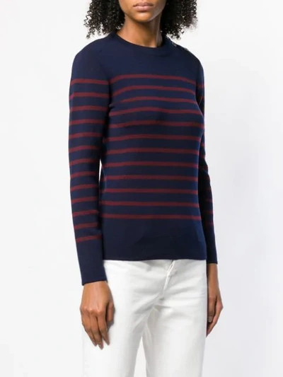 Shop Armor-lux Armor Lux Striped Sweater - Blue