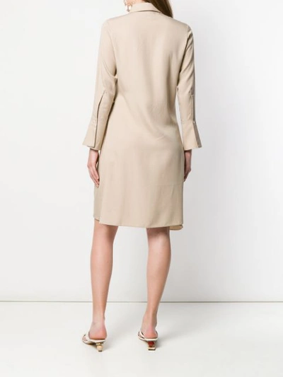 Shop Jovonna Draped Shirt Dress - Neutrals