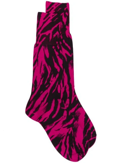 Shop N°21 Nº21 Zebra Print Socks - Pink