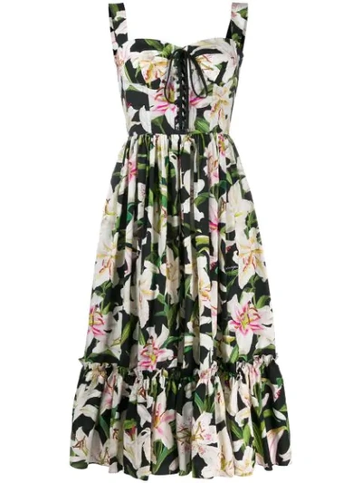 Shop Dolce & Gabbana Printed Summer Dress - Black