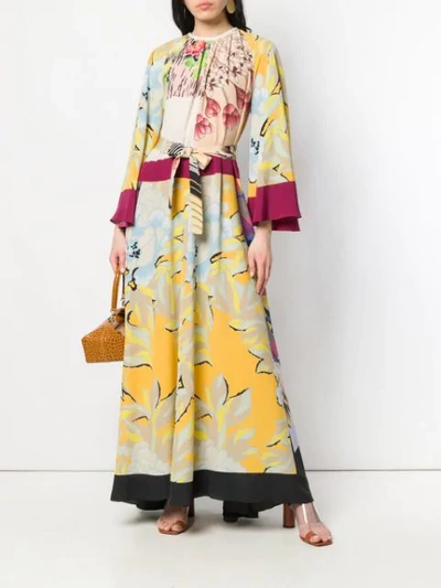 Shop Etro Printed Maxi Dress In Yellow