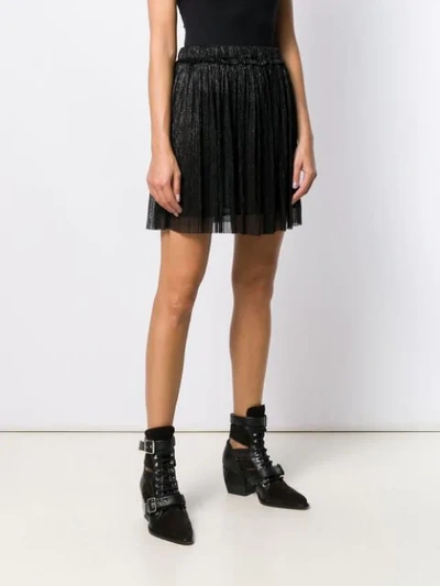 Shop Isabel Marant Étoile Benedicte Pleated Mini Skirt In Black